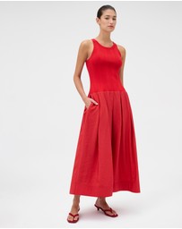 Oroton - Knit Bodice Midi Dress