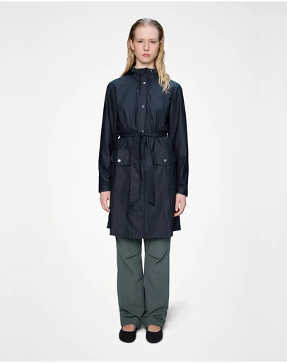 RAINS - Curve Women's Long Jacket Navy