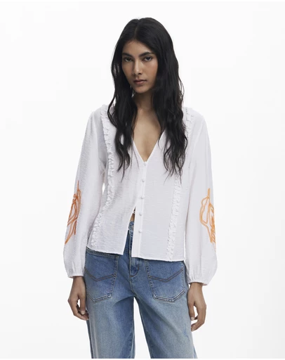 Desigual - Balloon Blouse With Leave