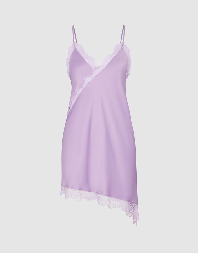 Hunkemoller - Satin Lace Asymmetric Slipdress