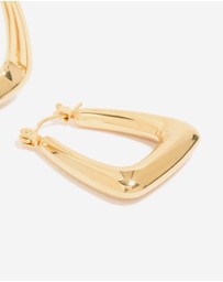 Lovisa - Waterproof Gold Plated Stainless Steel Trapeze Hoop Earrings
