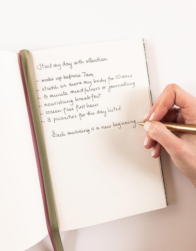 Bespoke Letterpress - Linen Bound Bullet Journal - Summer Perennials