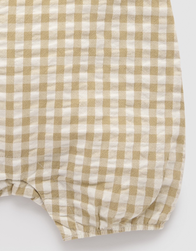 Purebaby - Gingham Romper -Kids-Babies