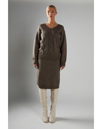Glamorous - V-neck Cable Knit Jumper