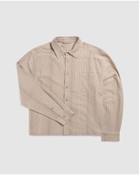 Percival - Leland Cuban Boxy Long Sleeve Shirt