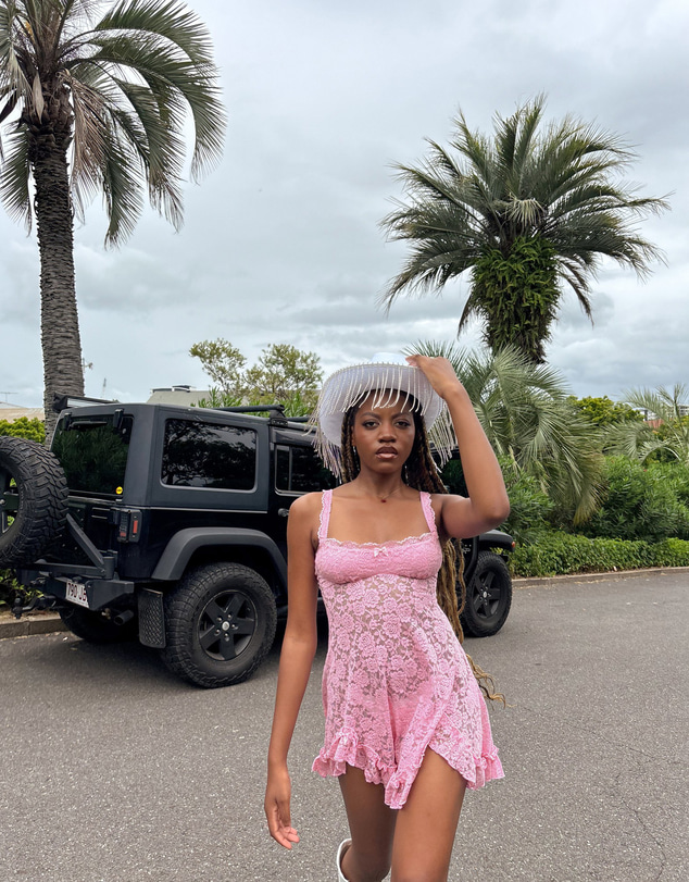 Beginning Boutique - All Mine Pink Lace Mini Dress