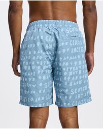 Scotch & Soda - Printed Longer-Length Swim Shorts