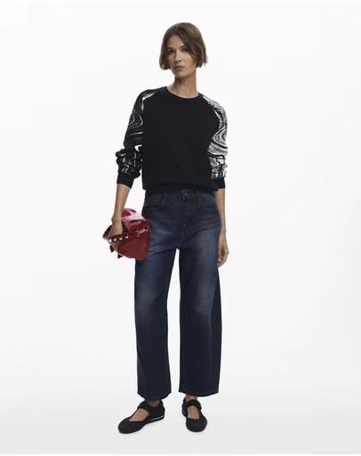 Desigual - Marbled Sleeve Sweater