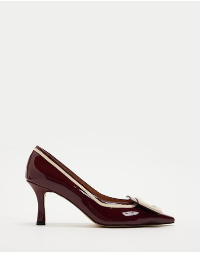 Burgundy Patent And Off While