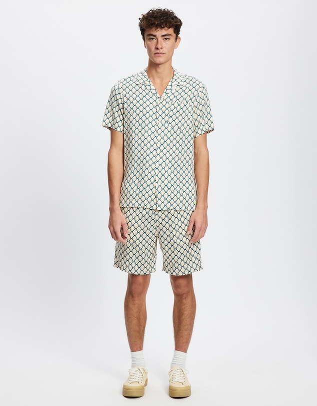 Scotch & Soda - Regular Fit Short Sleeve AOP Viscose Shirt