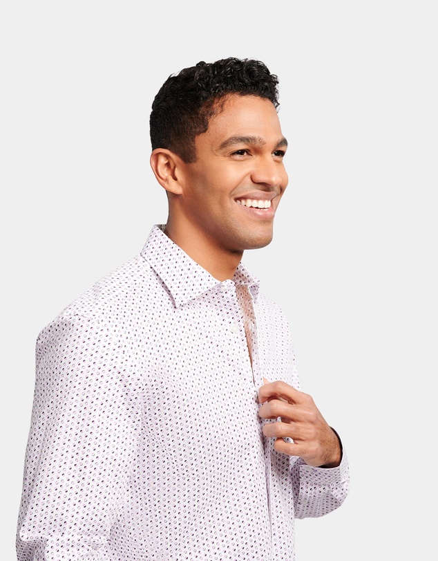 Brooksfield - MODERN RETRO PRINT REG FIT BUSINESS SHIRT