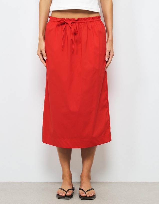AERE - Bambi Cotton Column Midi Skirt