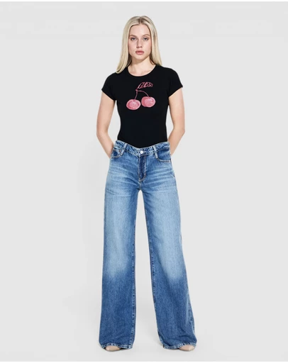 GUESS - Mid-Rise Sexy Palazzo Jeans