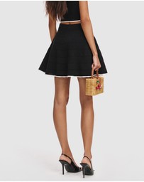 Self Portrait - Pointelle Knit Mini Skirt