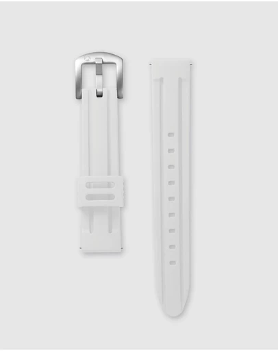 Maxum - Liberty Band - White Silicone with Silver Tone Buckle