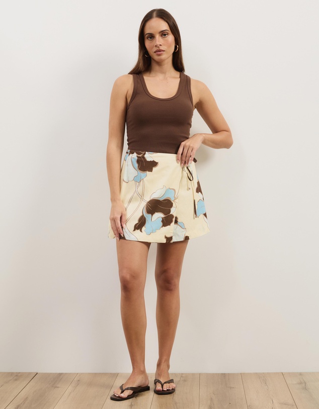 Atmos&Here - Tristan Linen Blend Mini Skirt
