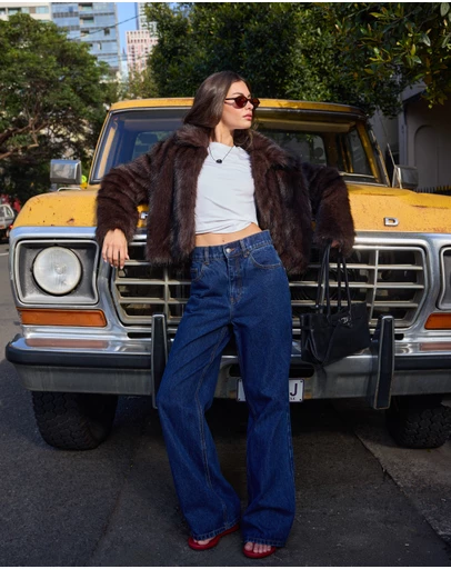 Dazie - London High Waisted Wide Leg Jeans