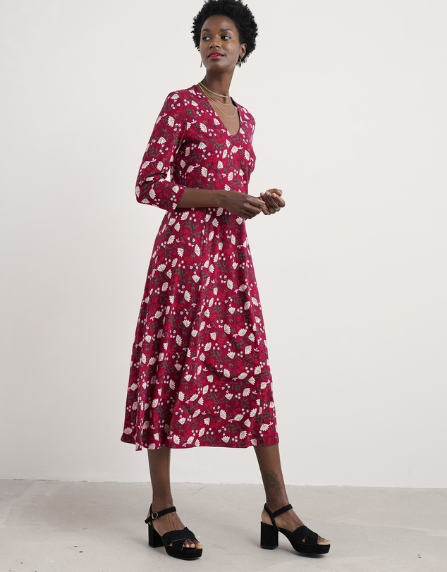Seasalt - Seasalt Cornwall Red 3/4 Nancy Dress