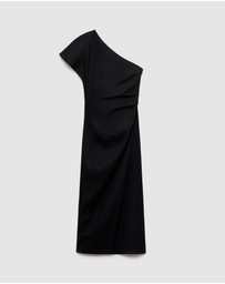 M.N.G - Rachel Asymmetrical Linen Dress