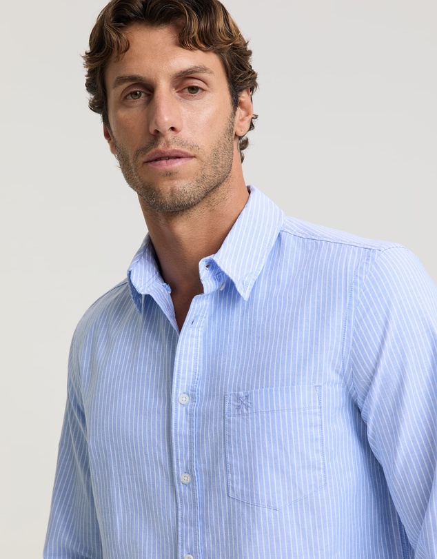Sportscraft - Oxford Long Sleeve Stripe Shirt