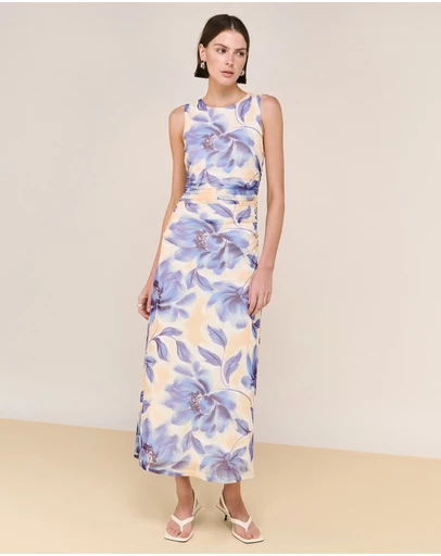 Staple the Label - Fleur Mesh Midi Dress