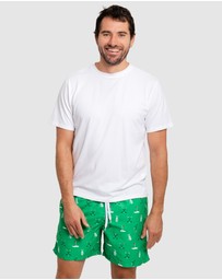 Sant And Abel - Men's Golf Green Swim Shorts