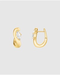 Rosefield - Marquise Wave Gold-Tone Hoop Earrings