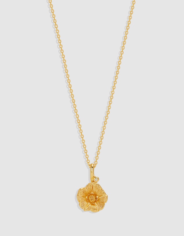 By Charlotte - Morning Glory September Birth Flower Necklace