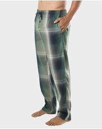 Mitch Dowd - Mens Green Check Bamboo Pyjama Pant - Green