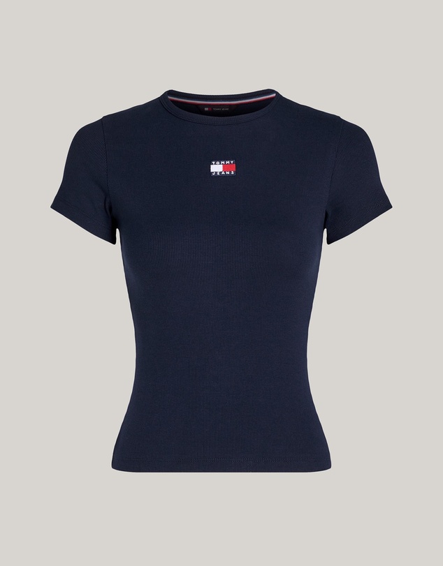 Tommy Jeans - Badge Ribbed Slim T-Shirt