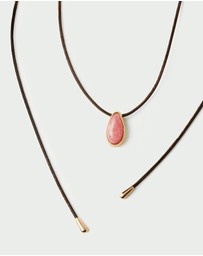 PDPAOLA - Rhodochrosite Luna Cord Necklace