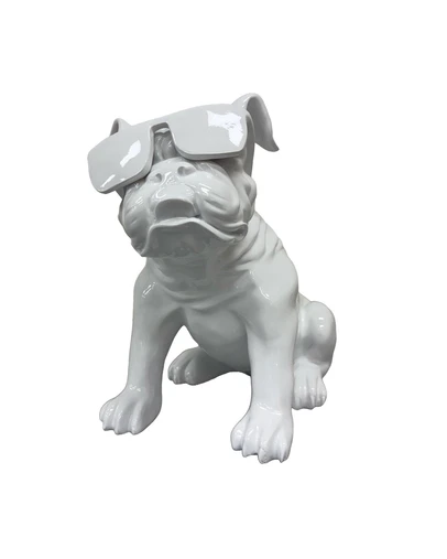 Urban Attitude - Urban Attitude Bulldog Statue - Gloss White
