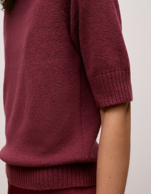 Trenery - Boucle Mock Neck in Auburn