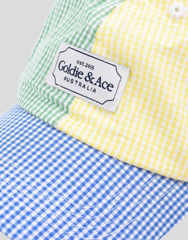 Goldie + Ace - Gingham Colour Block Cap - Babies-Kids
