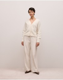Trenery - Pintucked Pull On Pant in Stone