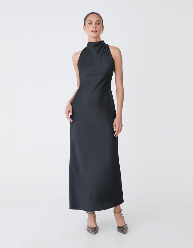 Forcast - Delilah Bias Satin Dress
