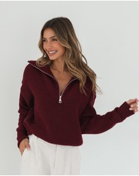 Esther & Co - Merete Knit - Bordeaux