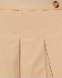 Petal & Pup - Willow Pleated Mini Skirt - Taupe
