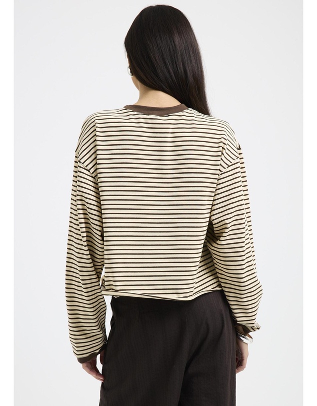 Subtitled - Long Sleeve Stripe Top