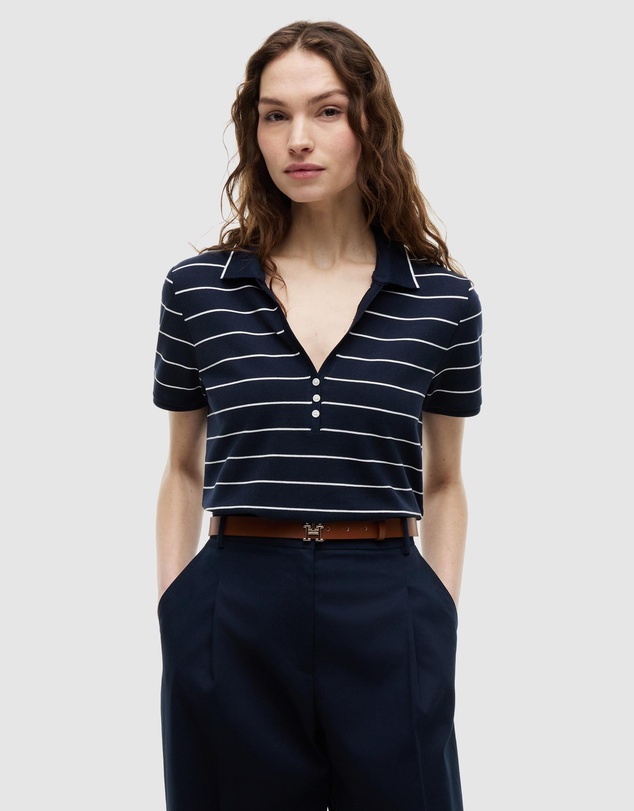 Tommy Hilfiger - Regular Fit Pique Henley Polo Shirt