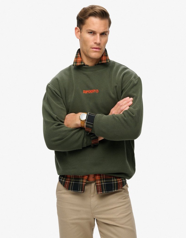 Superdry - Micro Logo Graphic Loose Crew