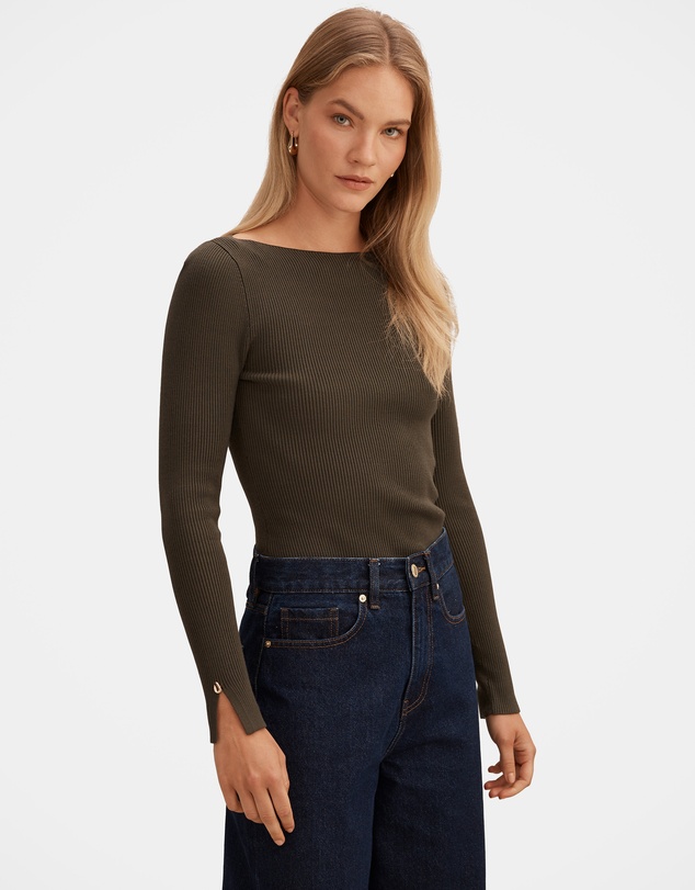 Forever New - Alaia Knitted Ribbed Top