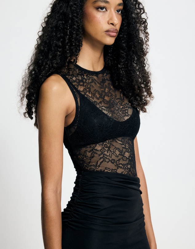 Lover - Odette Lace Contrast Maxi Dress