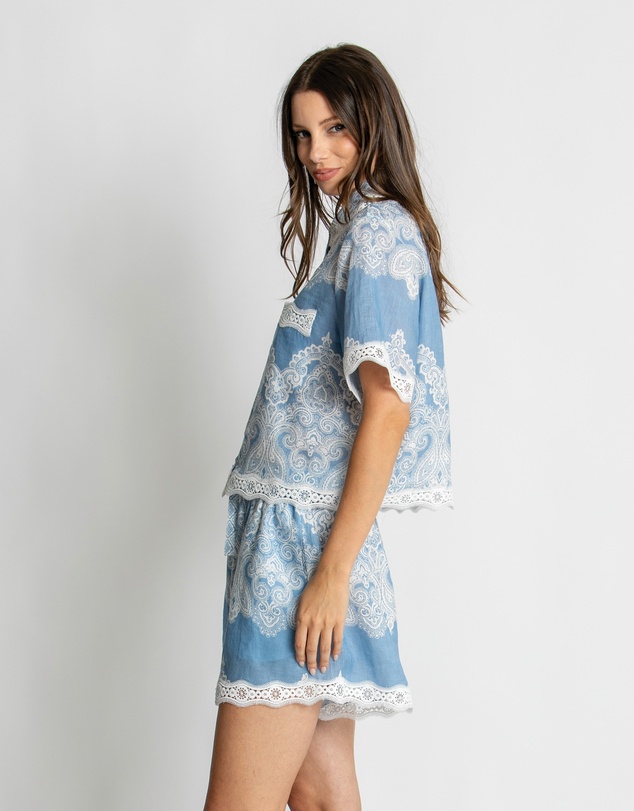 KACHEL - Nivina Lace Trim Shirt