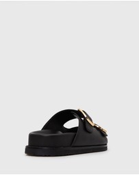 Betts - Wider Fit Hush Leather Buckle Slides
