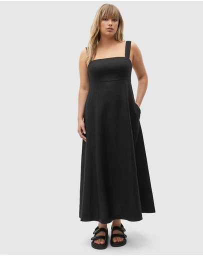 Seed Heritage - Linen Square Neck Sun Dress