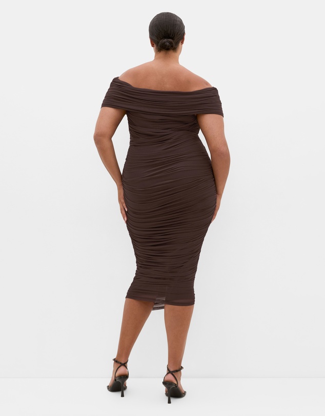 City Chic - Dana Mesh Midi Dress