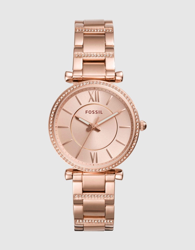 Fossil - Carlie Rose Gold-Tone Analogue Watch
