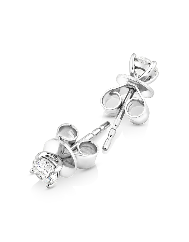 Michael Hill - 0.50 Carat TW Diamond Solitaire Stud Earrings in 18kt White Gold