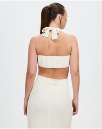 Third Form - Waffle Halter Crop Top